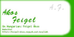 akos feigel business card